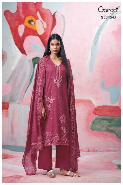 Ganga cressa 5045 wholesale ladies dress material suppliers in mumbai